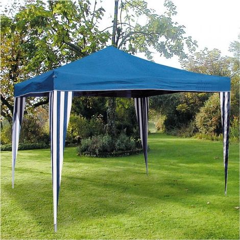 Ruck-Zuck-Pavillon 3x3m Blau Partyzelt Gartenzelt Bierzelt Gartenpavillon Neu