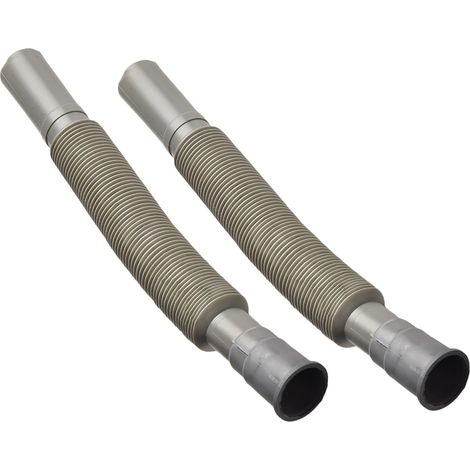 Lot de 2 tuyaux de vidange flexibles pour évier - Tuyau de vidange extensible pour salle de bain et cuisine - Tuyau de rechange en plastique PP PVC (1/5)