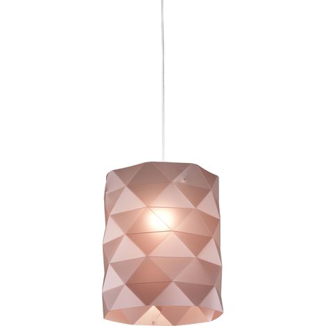 Sospensione Moderna Prisma Polilux ® Pink Metal E Metallo Cromo 1 Luce E27 D27Cm (1/2)