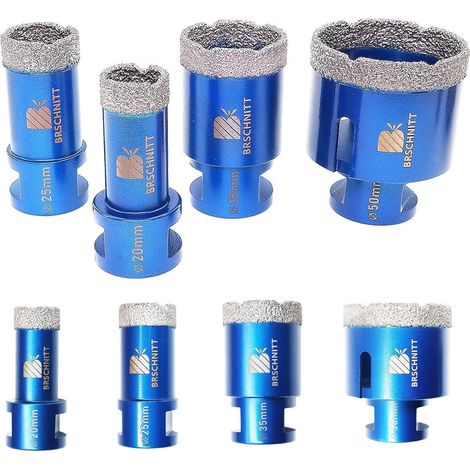 Diamantbohrer Set 20-50mm für Fliesen, Granit, Marmor, Trockenbohren (1/5)