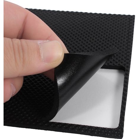 4 coussinets adhésifs antidérapants noirs pour meubles, canapé, bureau, chaise - patins en caoutchouc autocollants (1/3)