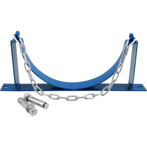 Lot de 1 supports muraux en acier pour bouteille de gaz avec vis et chaîne de sécurité (1/4)