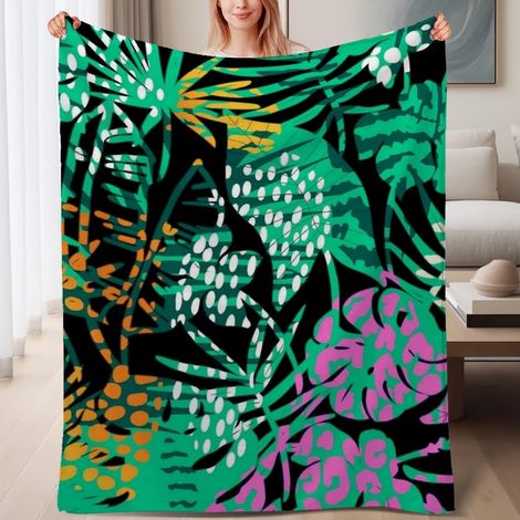 Couverture de lit en polaire, microfibre douce et confortable légères toutes saisons, décoration de salon, cadeau pour femmes et hommes, 6080 pouces (1/4)