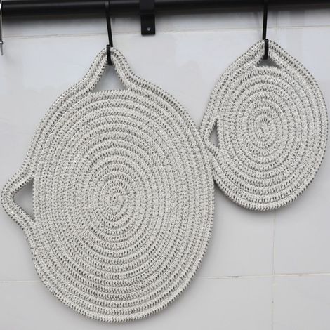 Tischsets aus gewebter Baumwolle,handgefertigt,abwaschbar,für Urlaub (1/5)