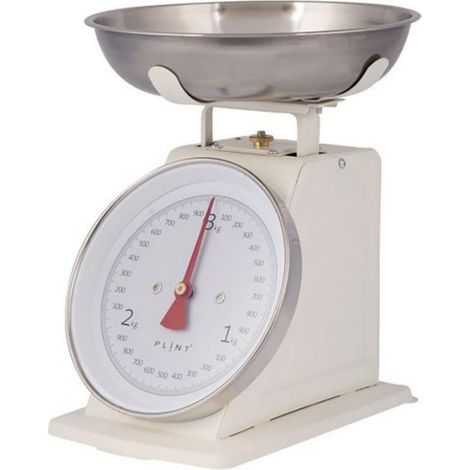 Weighing Scales - Metal/Stainless Steel/Acrylic - L21 x W14 x H25.5 cm - Cream