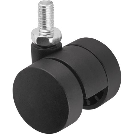 SO-TECH Möbelrolle AACHEN mit M8 x 15 mm Gewinde (Ø 35 mm, 40 kg Traglast / Rolle, 360 Grad drehbar, schwarz) (1/5)