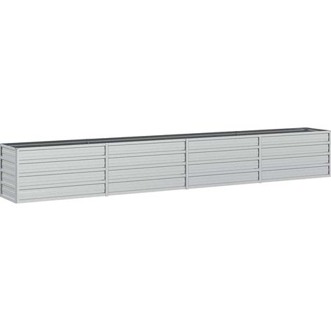 Maison Exclusive - Letto Rialzato Giardino 320x40x45 cm in Acciaio Zincato Argento