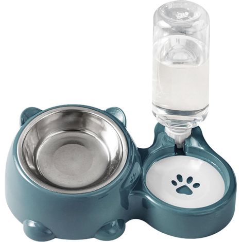 Wassernapf-Set für Haustiere, Futter- und Wasserspender, Katzen- und Hundespender, rutschfeste Katzennäpfe, kleine Haustiere (1/5)
