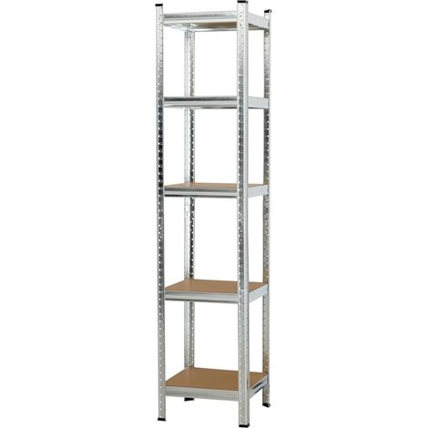 ORION91oficial® - Estantería Metálica Galvanizada  Modular  Almacenaje  180x40x40 cm  Acero y MDF  Antihumedad  Hogar  Trastero  Almacen  Garaje  5 Baldas Ajustables  Cargas Pesadas 175Kg  (1/5)