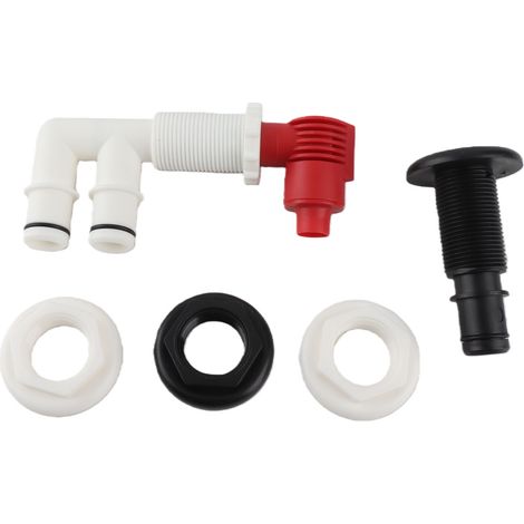 Ortviai Kit d’aération et de vidange pour bac à poissons vivants – 1-1/16″, compatible tuyau marin 3/4″, plastique haute résistance (1/5)