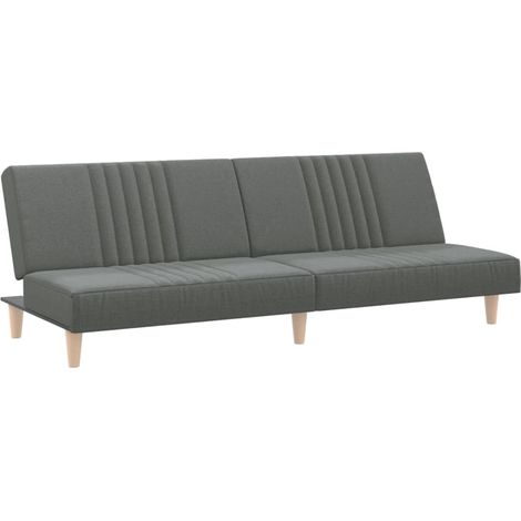 Divano letto 200 x 89 x 70 cm tessuto grigio scuro 020019838