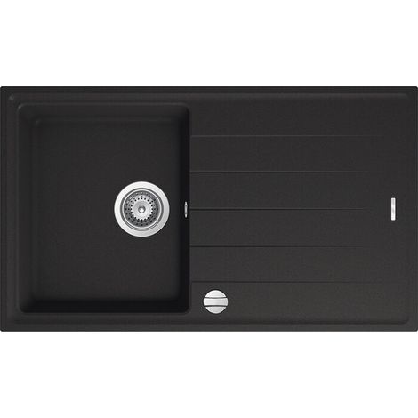 Granitspüle Victory S780.10 - deep black, ab 45er Unterschrank, 78 x 50 cm