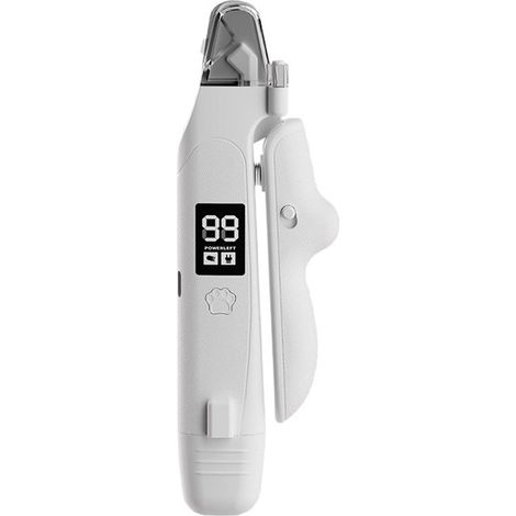 Elektrisches 2-in-1-Krallenpflegegerät für Haustiere, geeignet für Hunde und Katzen, Krallenschere mit LED-Licht, professionelle Nagelfeile, USB-aufladbar (1/5)