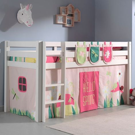 Lit mi-hauteur Charlotte avec tente et sacs de rangement Spring - (1/5)