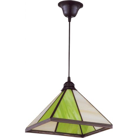 Lanterna a sospensione piramide pistacchio 1x27 regx27