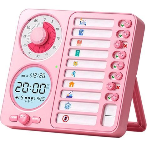 Visueller Timer und digitaler Wecker für Kinder und Erwachsene: Lautloses Zeitmanagement-Tool mit Aufgabenliste für Zuhause, Küche, Schule, Lehrer und Klassenzimmer. (1/5)