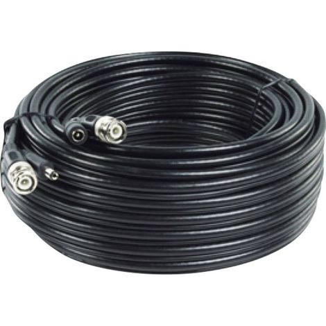 B & S Technology RG 59/20 BNC (sf) alimentation, vidéo Rallonge [1x DC femelle 5.5 mm, BNC mâle - 1x DC mâle 5.5 mm, BN