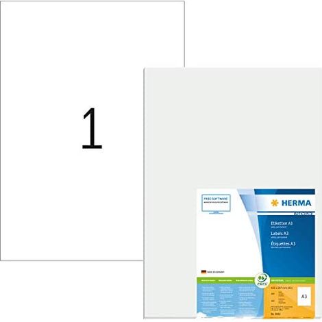 HERMA 8692 etiqueta autoadhesiva Blanco Rectángulo Permanente 100 pieza(s) (1/5)