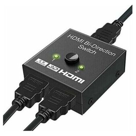 Commutateur HDMI bidirectionnel 4K 30Hz – 2 entrées 1 sortie – Compatible PS5/PC/Blu-Ray – Installation plug and play - 1080P (1/5)