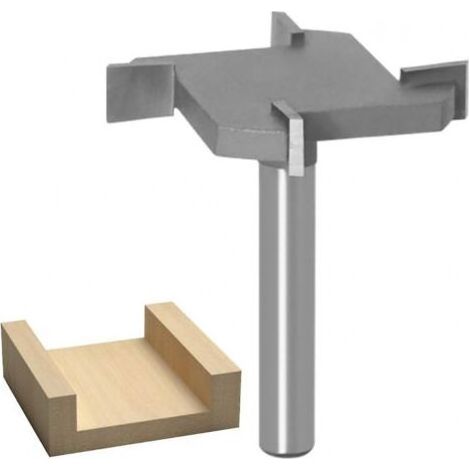 FENOPLASTICAMèche de routeur de surface de spoiler, 4 ailes, mèches de rabotage d'aplatissement de dalle à tige de 6 mm, coupe de 40 mm (1/5)