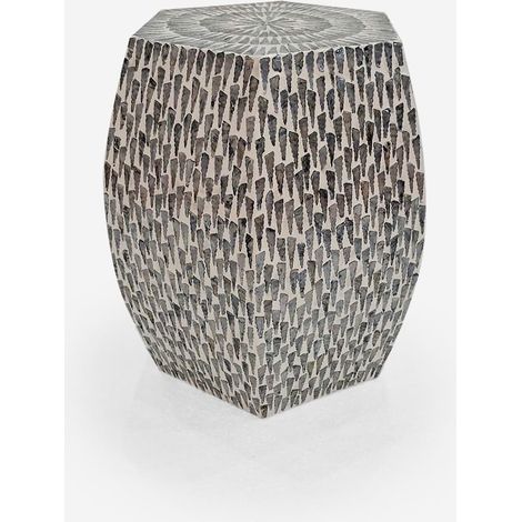 Tavolo esagonale moderno di design con intarsi in madreperla Tari (1/4)