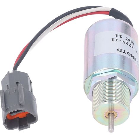 Motorstopp-Magnetventil für Bagger und Lader, kompatibler Ersatz für Mitsubishi S3L2 61SD, 12 V DC, Kraftstoffabschaltung, Diesel-Stopp-Magnetventil (1/5)