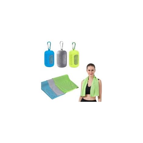 Kühlhandtuch – Mikrofaser – 30 x 90 cm – Für Sport und Outdoor-Aktivitäten – 3er-Pack mit Silikonhülle (1/5)