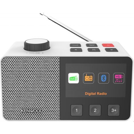 Kenwood CR-M70DAB-W Portable DAB+ Radio, Bluetooth, White