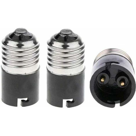 Adaptateur d'ampoule E27 vers B22 amp Convertisseur, convertisseur de base d'ampoule à baïonnette E27 Edison vers B22 (lot de 3) (1/5)
