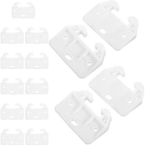 Butées de Tiroir Lot de 15 Supporte Le Poids Empêche Le Tiroir de Sortir Rail en Plastique Blanc de Crabe pour Armoires et Commodes (1/5)