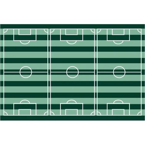 Tischdecke aus Folie, Fußballfeld-Motiv, Kunstrasenstadion, Fußballgeburtstag, 120 x 180 cm (1/3)