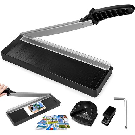 Cortapapeles A4 - 34 Cm - Capacidad 8 Hojas - Máquina Cortadora de Papel para Oficina Escuela y Manualidades (1/5)