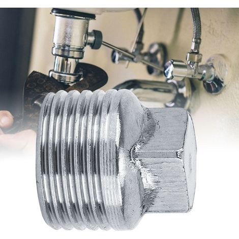 10 pièces Raccord Inox G1/2 Adaptateur Connexion Robinetterie Salle de Bain Cuisine (1/4)