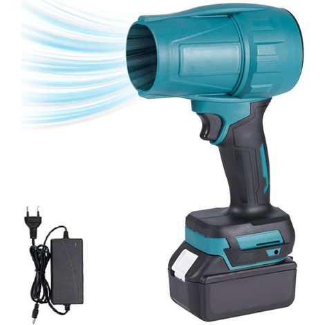 Akku-Laubbläser, bürstenloser Motor, 3-stufig einstellbar, Blasleistung von 1 bis 1,2 kg, kompatibel mit Makita 18V BL-Akkus (Akkus im Lieferumfang enthalten) (1/4)