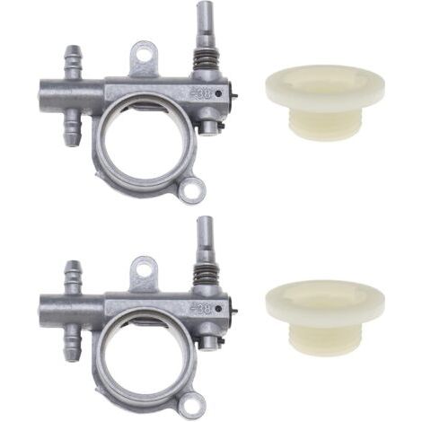 Lot de 2 pompes à huile pour tronçonneuse avec engrenage à vis sans fin compatible avec tronçonneuse 25 CC/38 CC 2500/3800 pièces de rechange pour outils électriques d'extérieur (1/5)