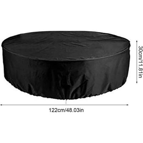 Couverture de piscine ronde - Unbrand - Diamètre 162 cm - Tissu Oxford 210D - Imperméable - Protection contre poussière (1/5)