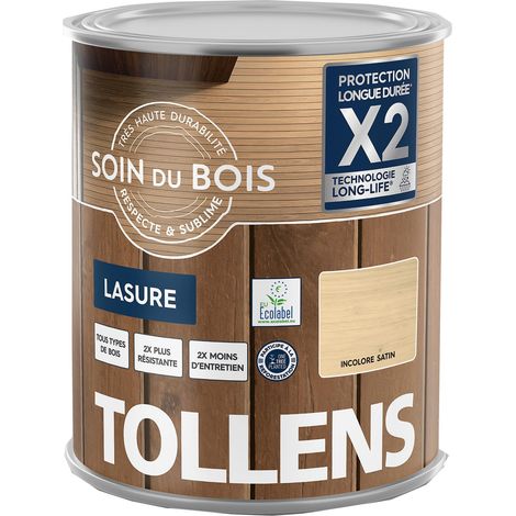 Lasure Ultra Résistante Adhérence Renforcée Protège et Décore Protection Anti-UV Technologie LONG-LIFE Satin Incolore 1L (1/5)