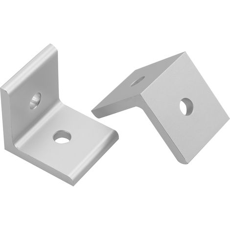 4 pièces Connecteur d'angle Support de connexion Joint Profilé en aluminium (Blanc 4545) (1/5)