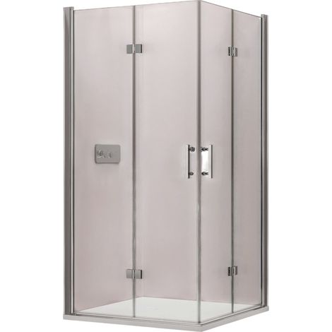 BERNSTEIN - Paroi de douche pliante, en verre NANO, EX213, 100x100x195cm, sans receveur de douche (1/5)