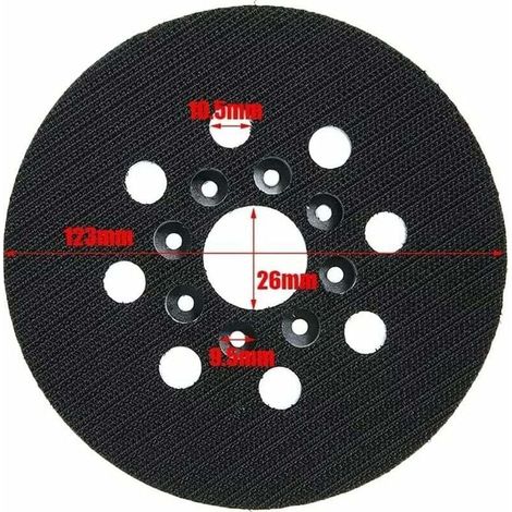 Lot de 2 patins de ponceuse de rechange à 8 trous de 12,7 cm, compatibles avec Bosch GEX 125-1 AE, PEX 220 A, PEX 220 AE (1/3)