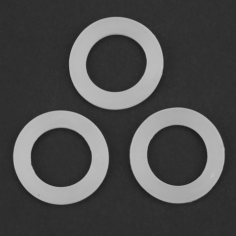 12 flache, weiße Silikon-O-Ring-Dichtungen für Balgschläuche (1,2 Zoll) (1/5)