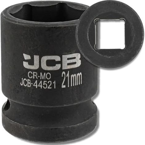 JCB Schlagschrauber-Steckschlüssel 1/2" 21 mm 6-Kant Cr-Mo