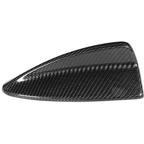 Embout d'antenne requin en fibre de carbone sèche, compatible BMW X1 X3 X5 X6 E70 E71, coque aérodynamique légère, finition brillante, accessoire extérieur auto, remplacement direct, 1 pièce. (1/5)
