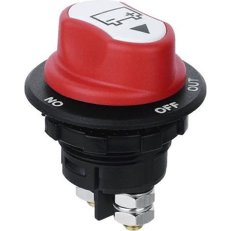 Interrupteur coupe-batterie compatible, interrupteur à bouton-poussoir amovible DC32V 100A pour batterie de voiture, isolateur de batterie de voiture (1/5)