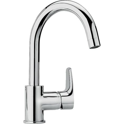 Mitigeur de lavabo MILO chromé bec tube haut avec vidage - PAINI S.P.A. RUBINETTERIE