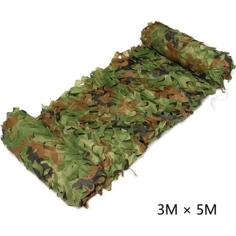 KLVGTIFS PUFilet de camouflage double face Filet de camouflage de chasse Filet de camping Filet de camouflage - 3m x 5m (1/4)