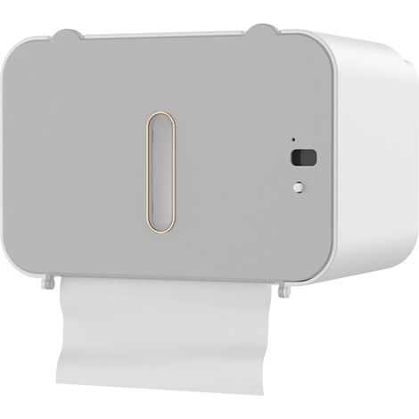 Toilettenpapierhalter mit intelligenter Erkennung und automatischer Ausgabe, zur Wandmontage, wasserdichte Papierschublade ohne Bohren. (1/4)