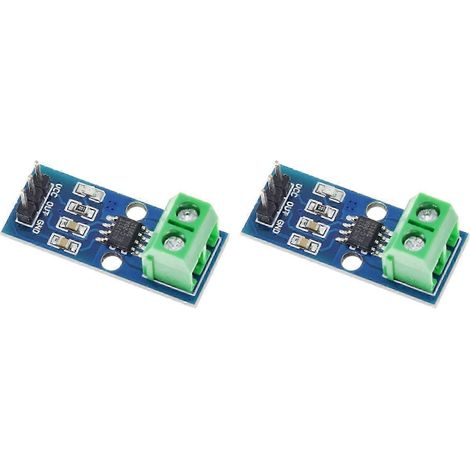Deux modules de détection de courant à effet Hall TZT ACS712, compatibles avec les projets électroniques et robotiques DIY, 30 A QAQ (1/5)