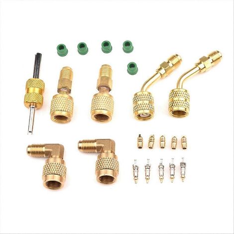 Kit de mini-pompe à vide split compatible R410 avec adaptateur 1/4 SAE vers 5/16 SAE (1/5)