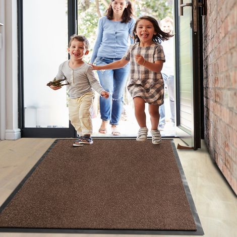 Tapis antidérapant très absorbant Monochrom Marron 135 x 200 cm